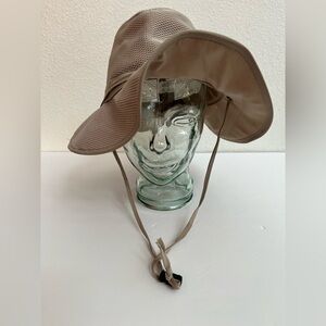 STETSON BEIGE MESH OUTDOOR SUN HAT ~ "NO FLY ZONE"